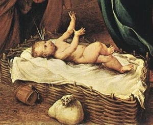 In addition to being the Messiah, baby Jesus also invented baby breakdancing.
